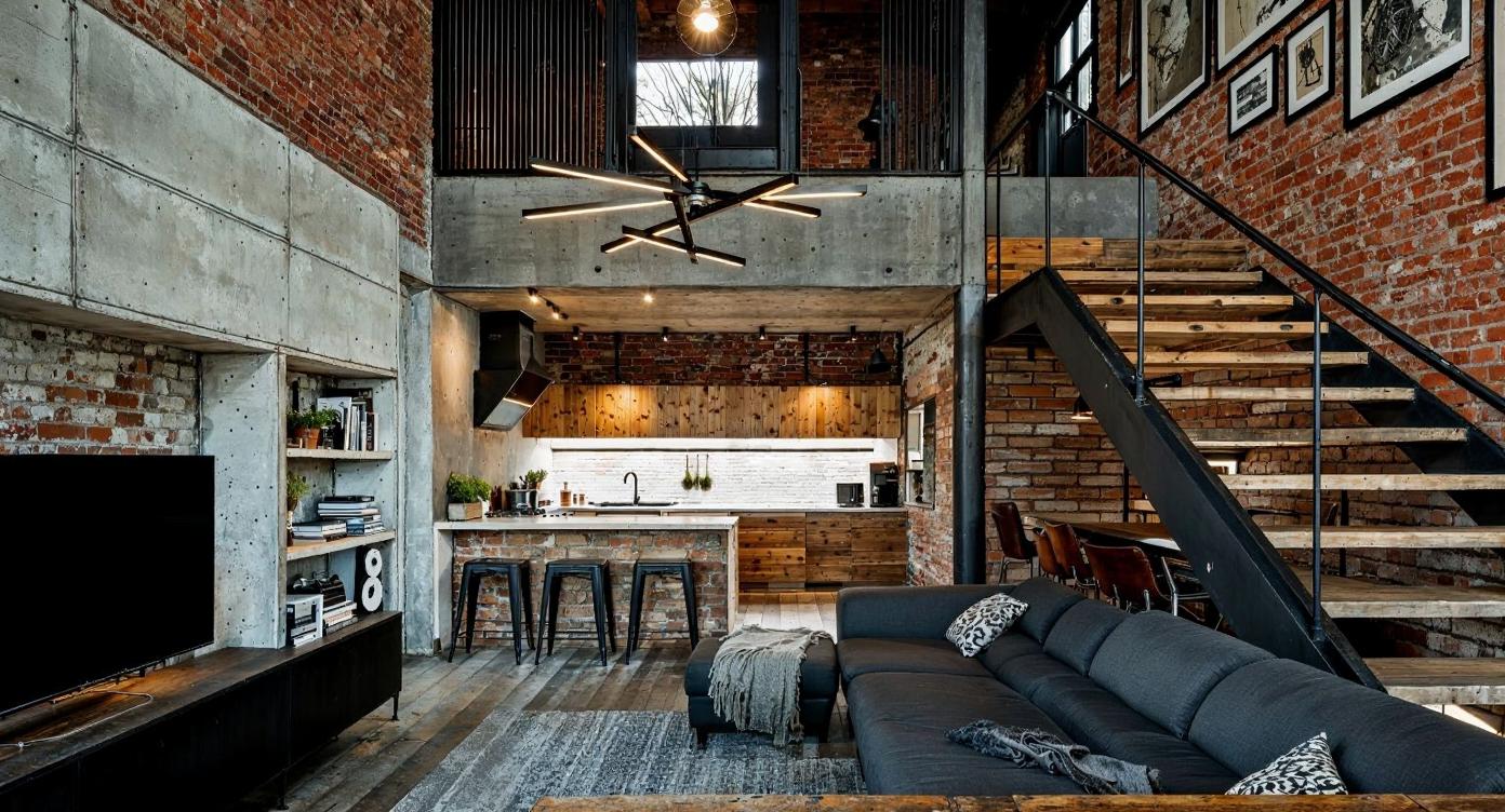 Visualisation of loft living room IN004CA103