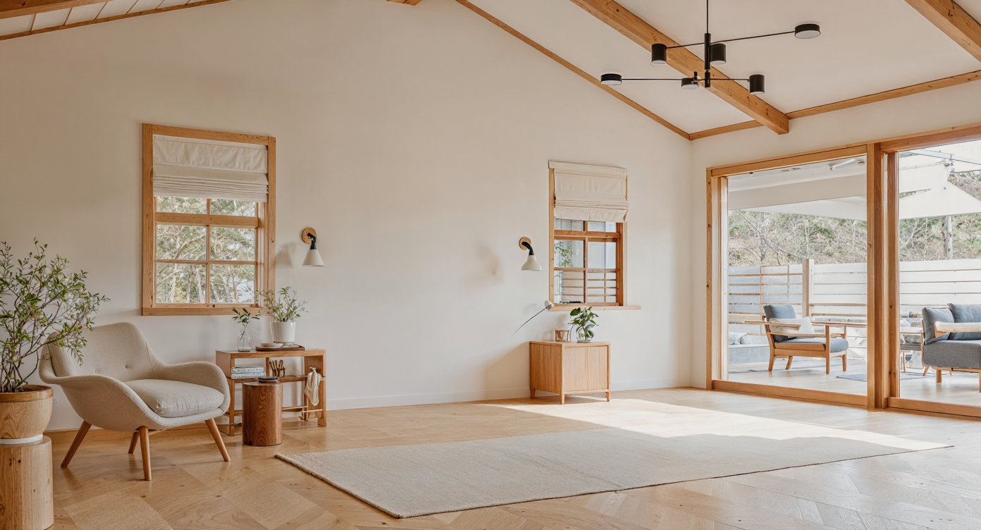 Visualisation of minimalist bedroom SY0306