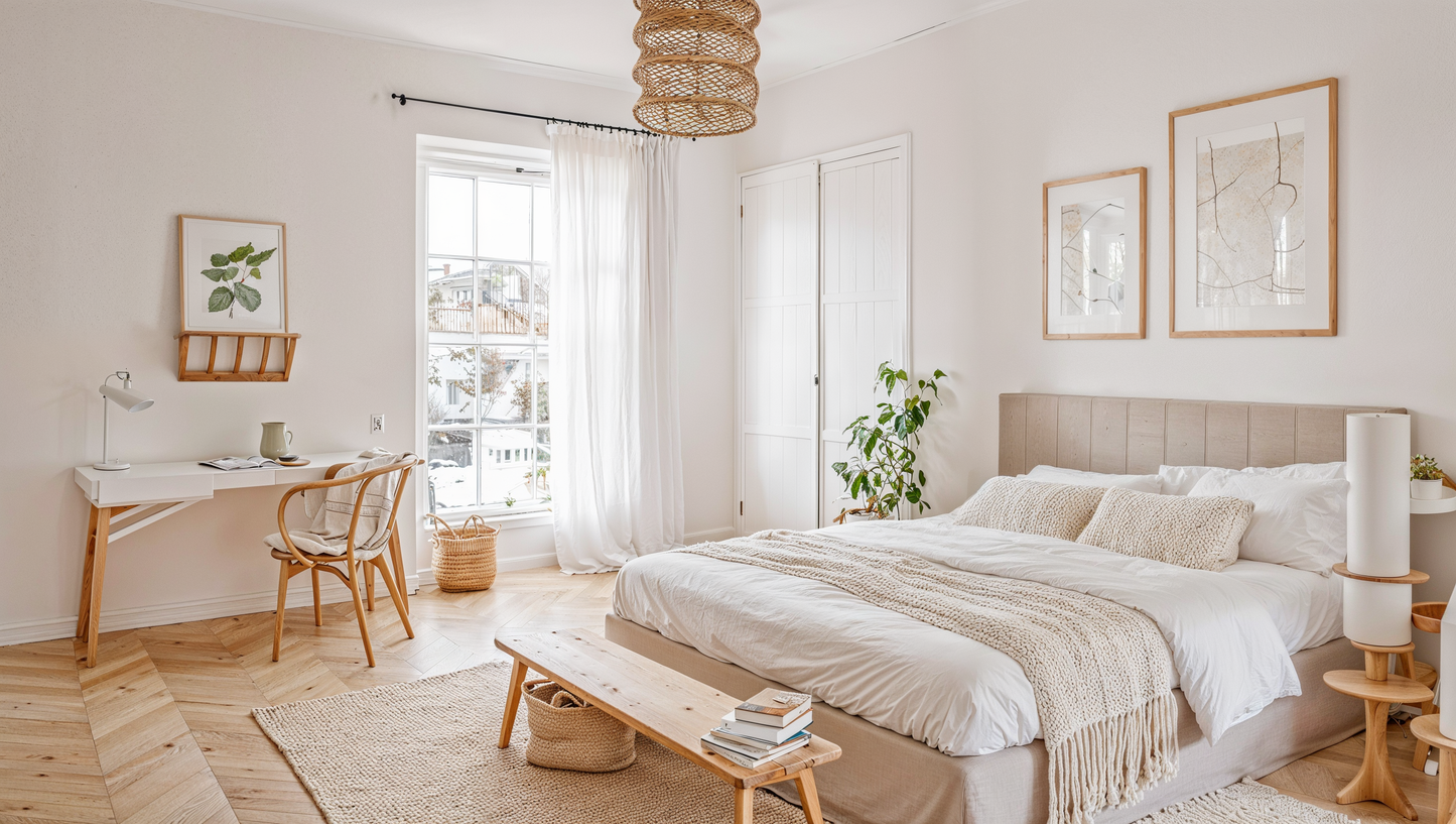 Visualisation of scandinavian bedroom SY0202