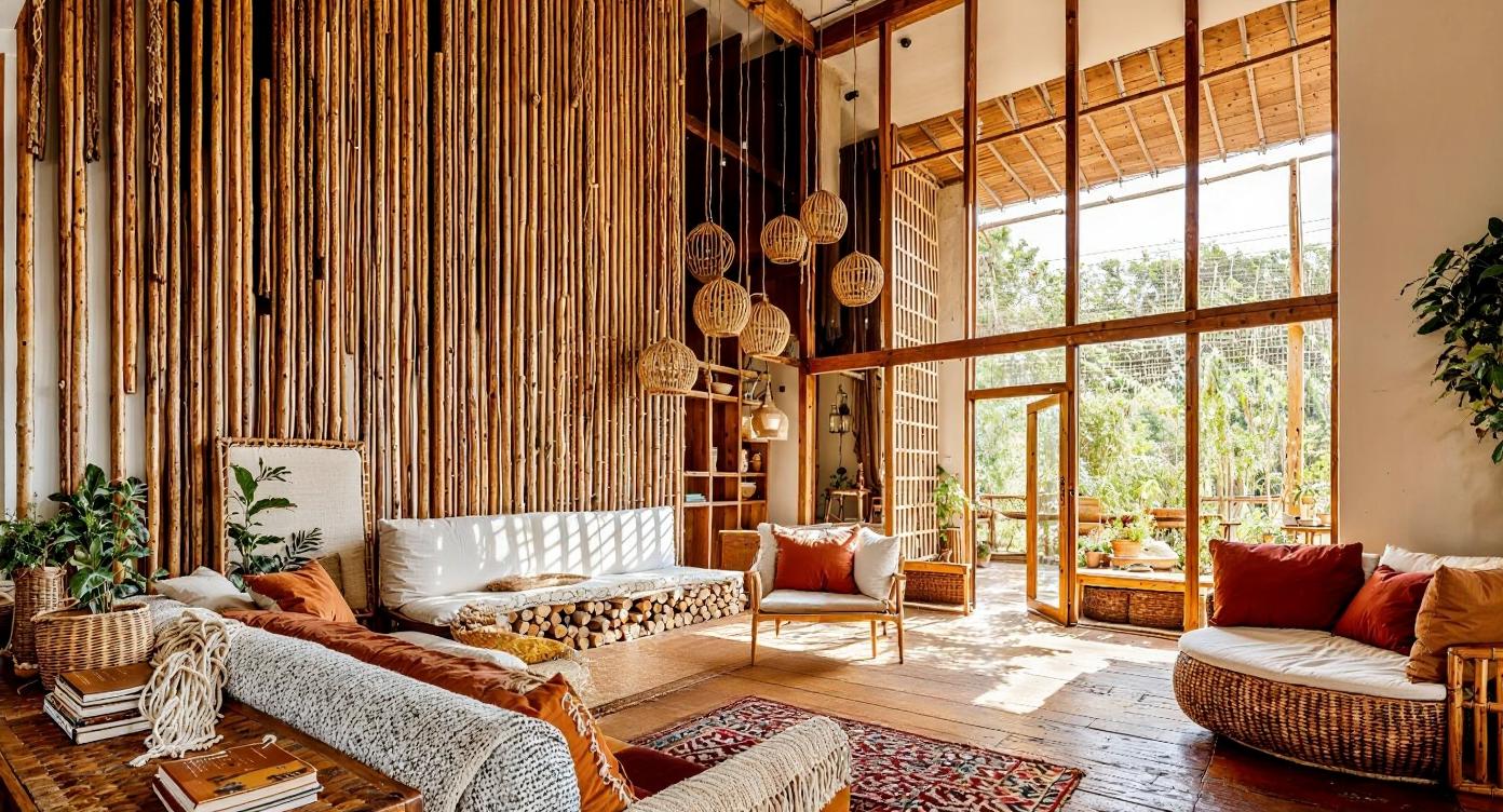 Visualisation of boho living room IN001CA105