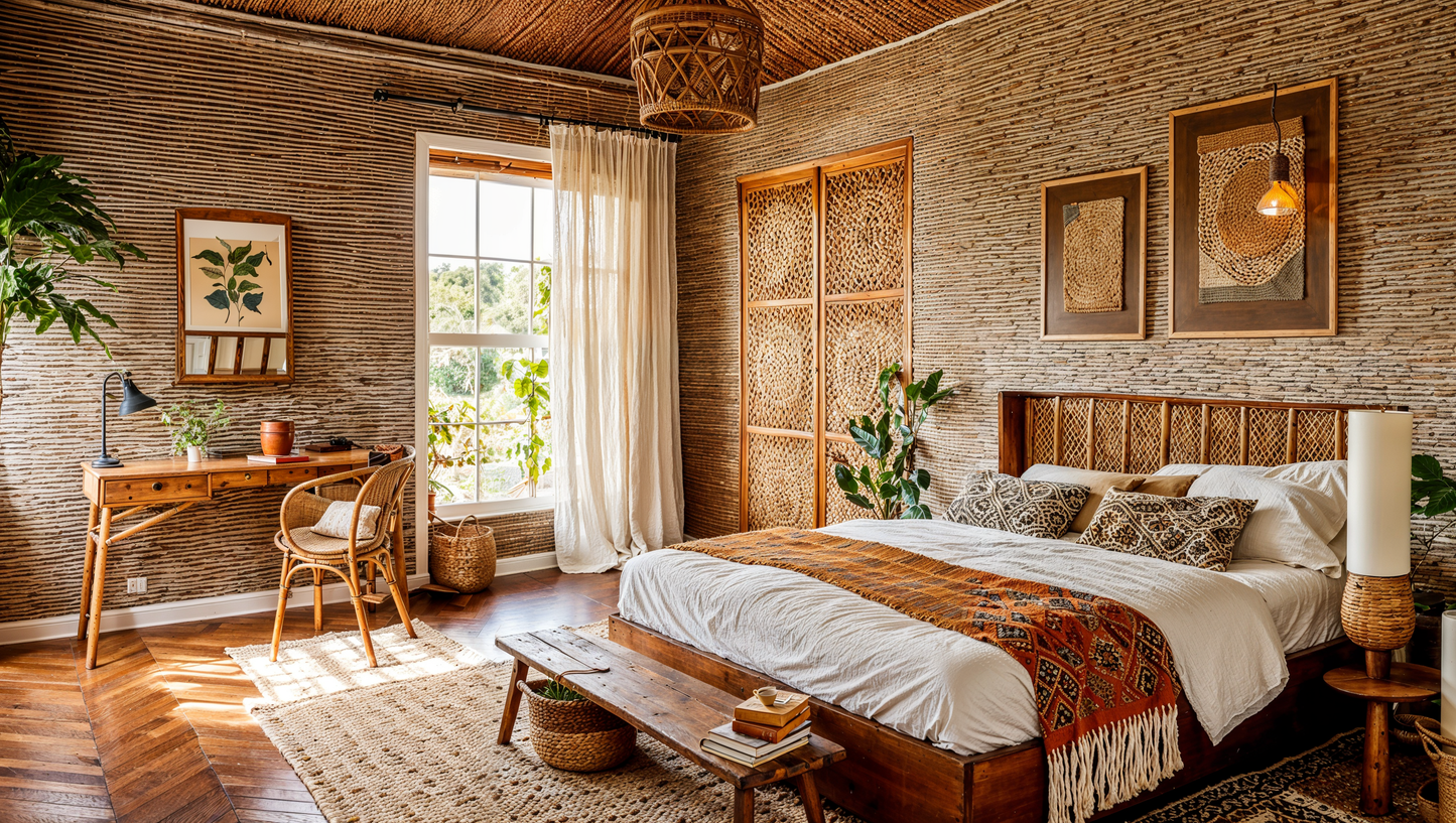Visualisation of boho bedroom SY0205