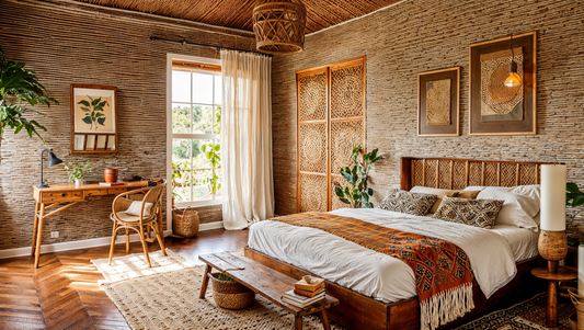 Visualisation of boho bedroom SY0205