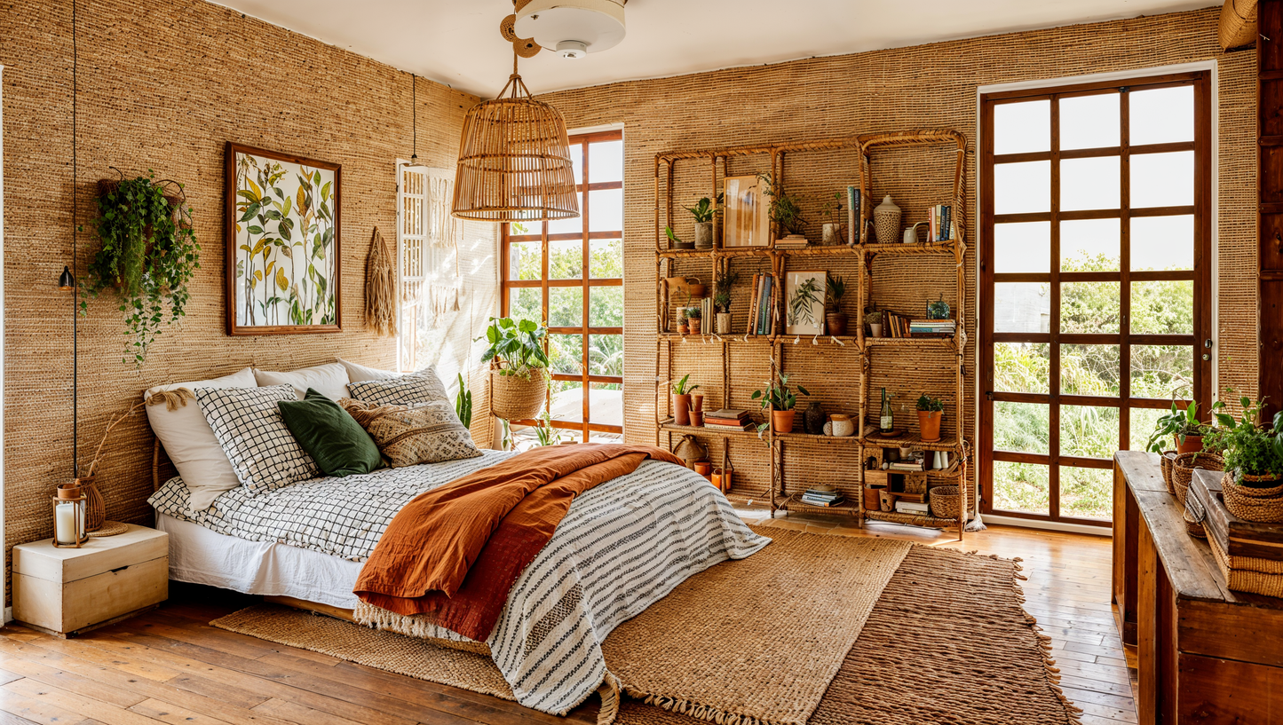 Visualisation of boho bedroom SY1605