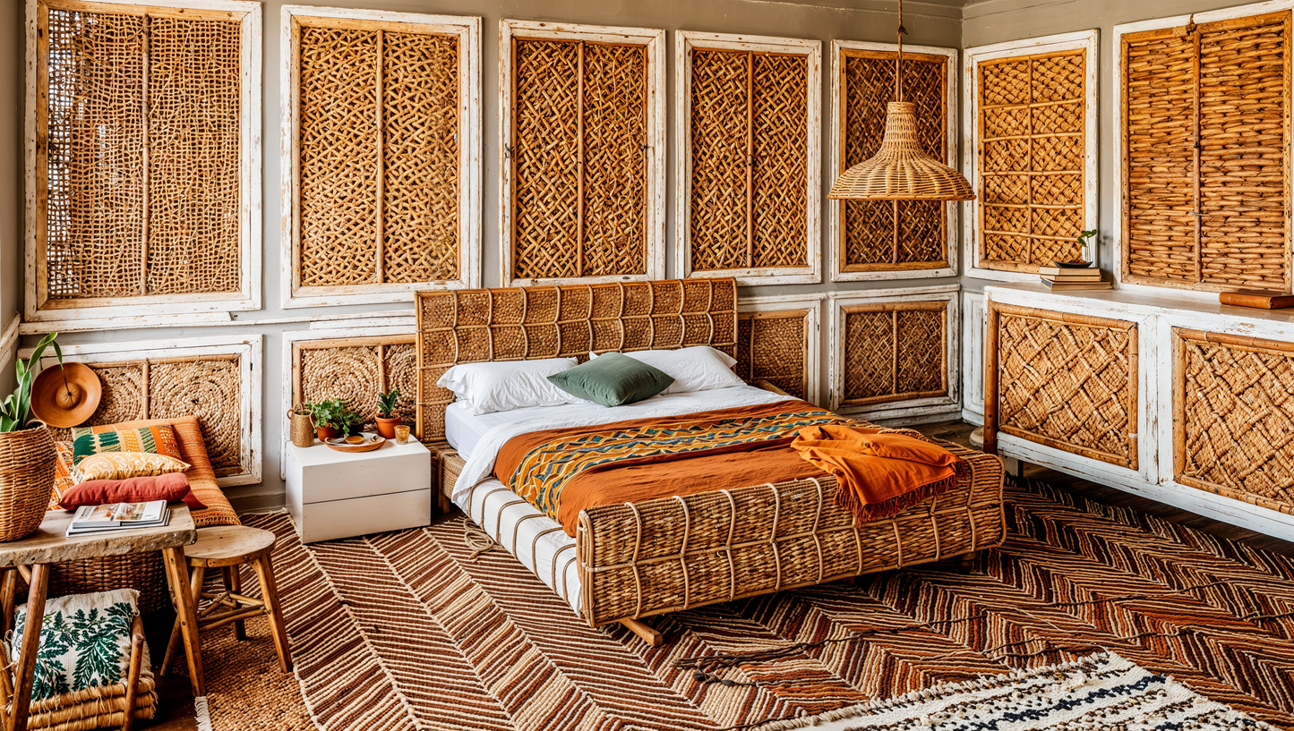 Visualisation of boho bedroom SY1705