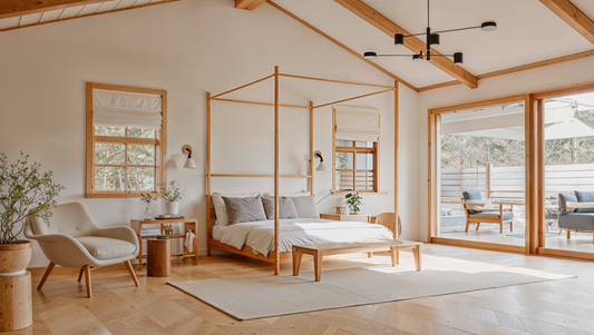 Visualisation of minimalist bedroom SY0306