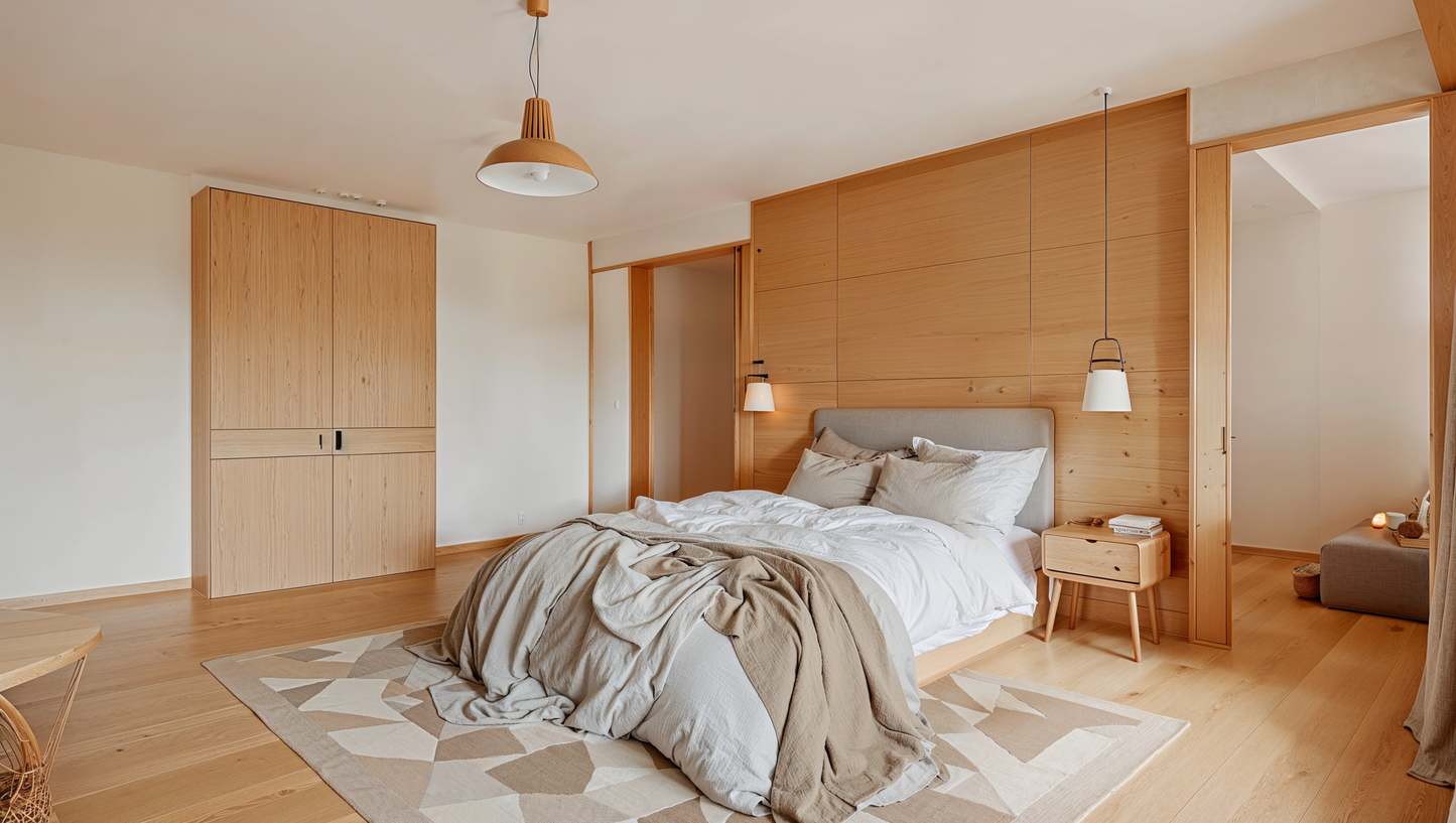 Visualisation of minimalist bedroom SY1006