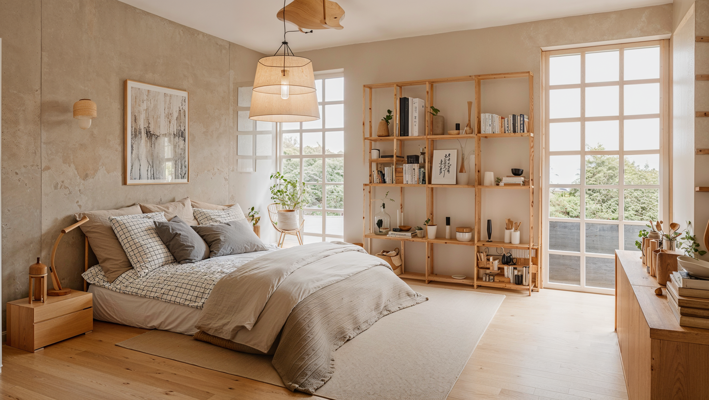 Visualisation of minimalist bedroom SY1606