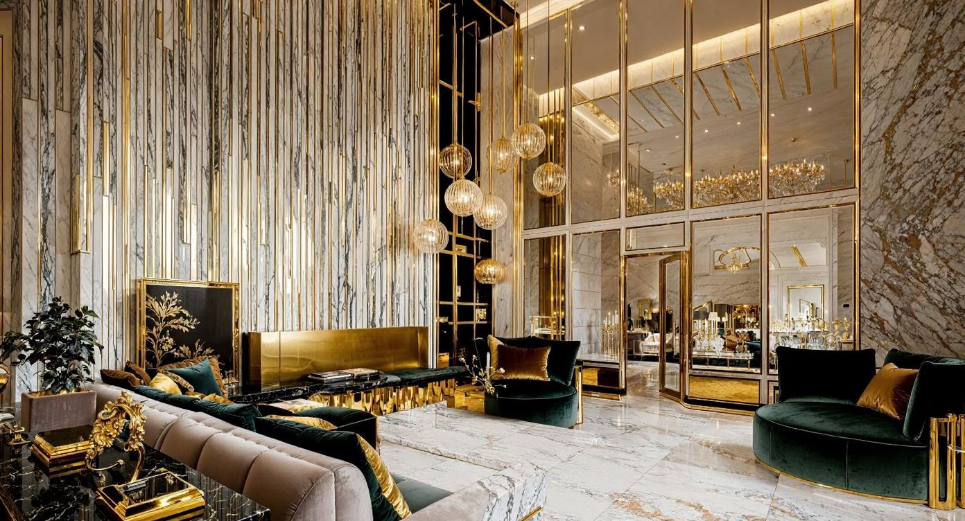 Visualisation of glamour living room IN001CA107