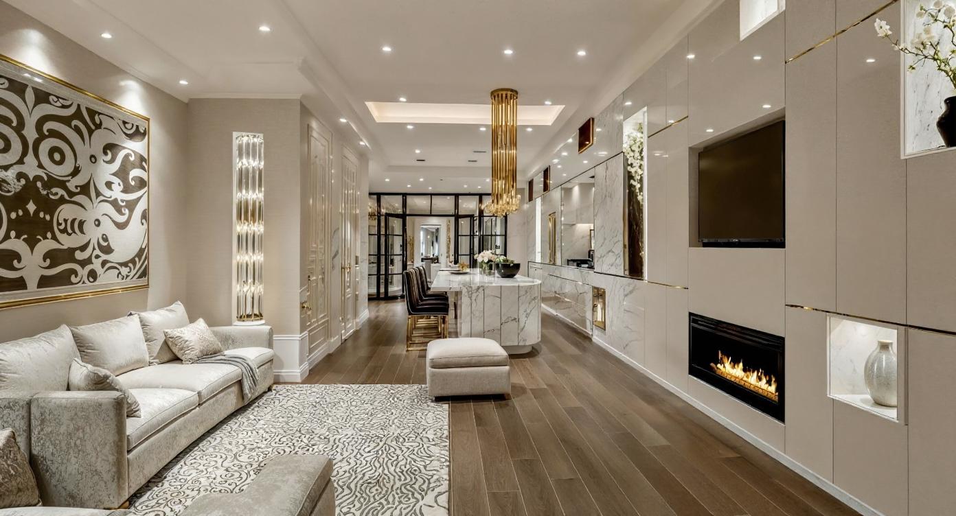 Visualisation of glamour living room IN002CA207
