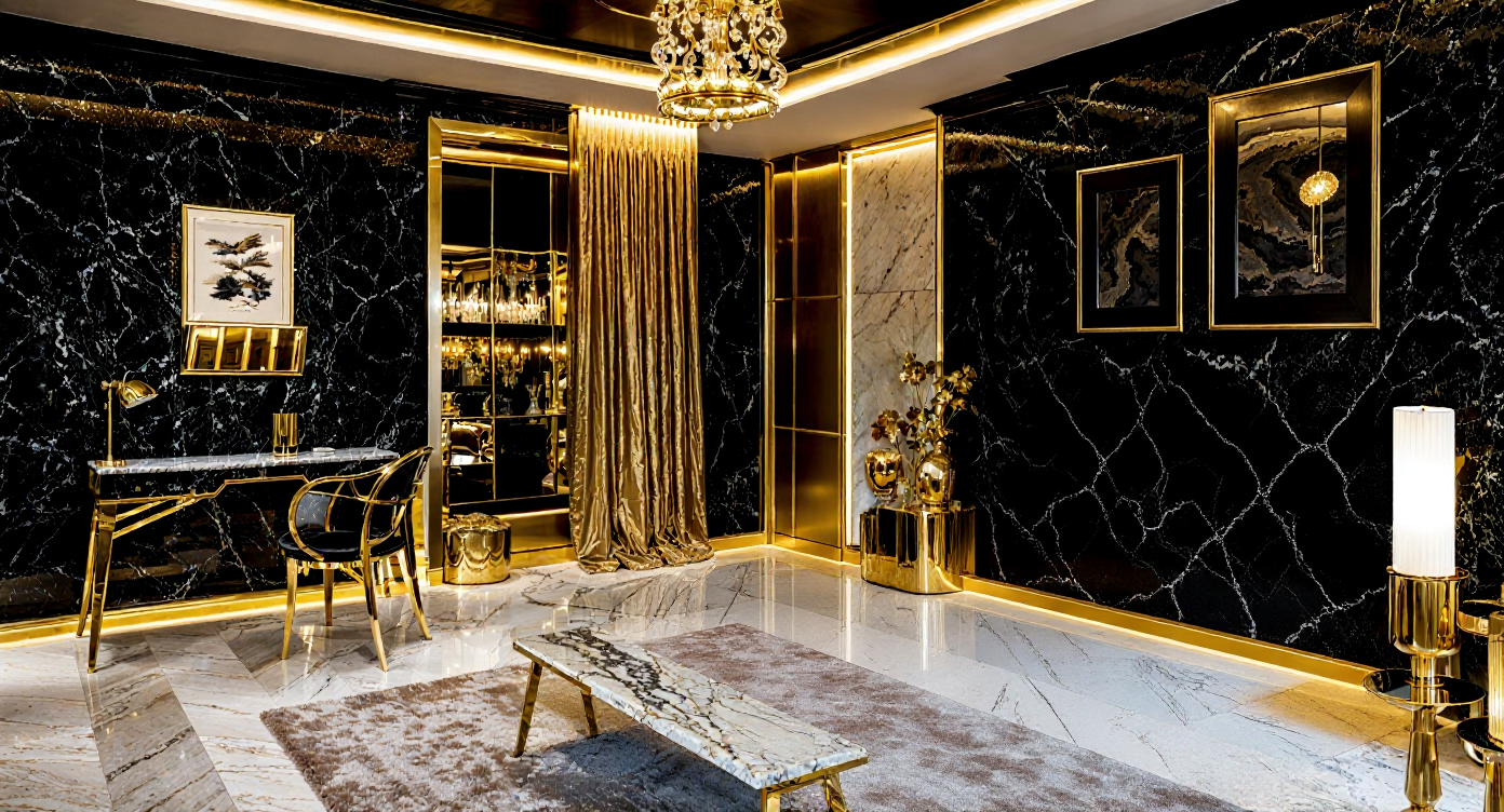 Visualisation of glamour bedroom SY0207