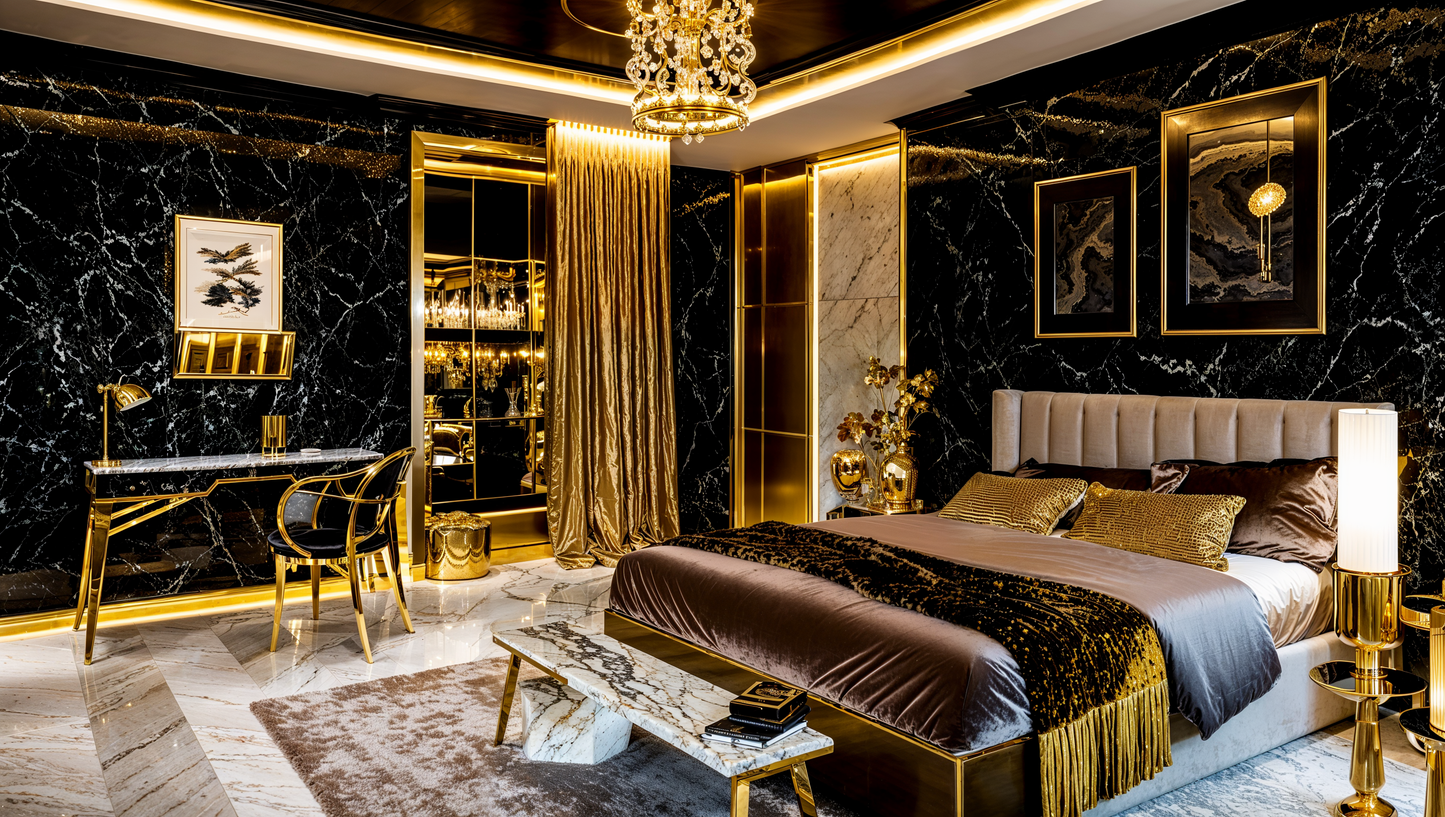 Visualisation of glamour bedroom SY0207