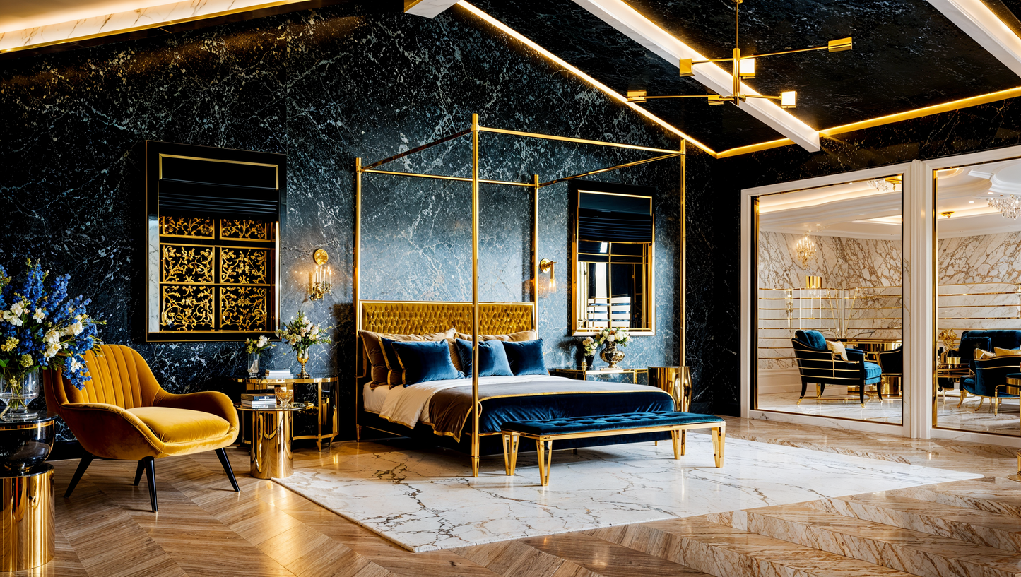 Visualisation of glamour bedroom SY0307