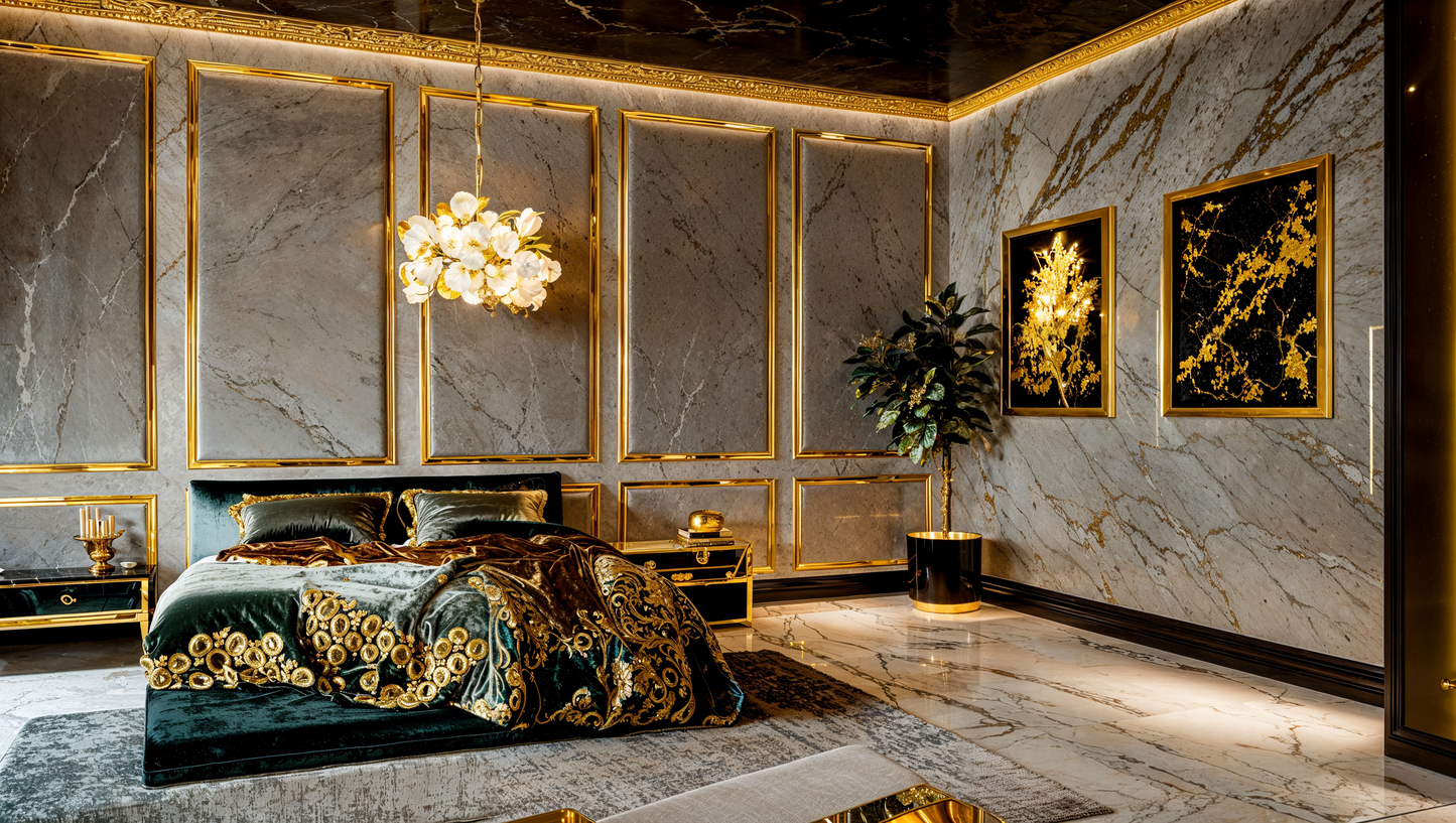 Visualisation of glamour bedroom SY0707