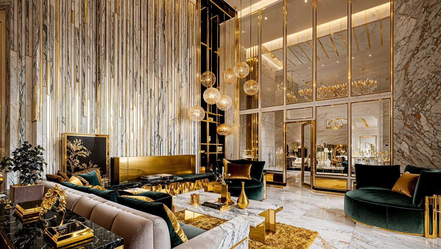 Visualisation of glamour living room IN001CA107